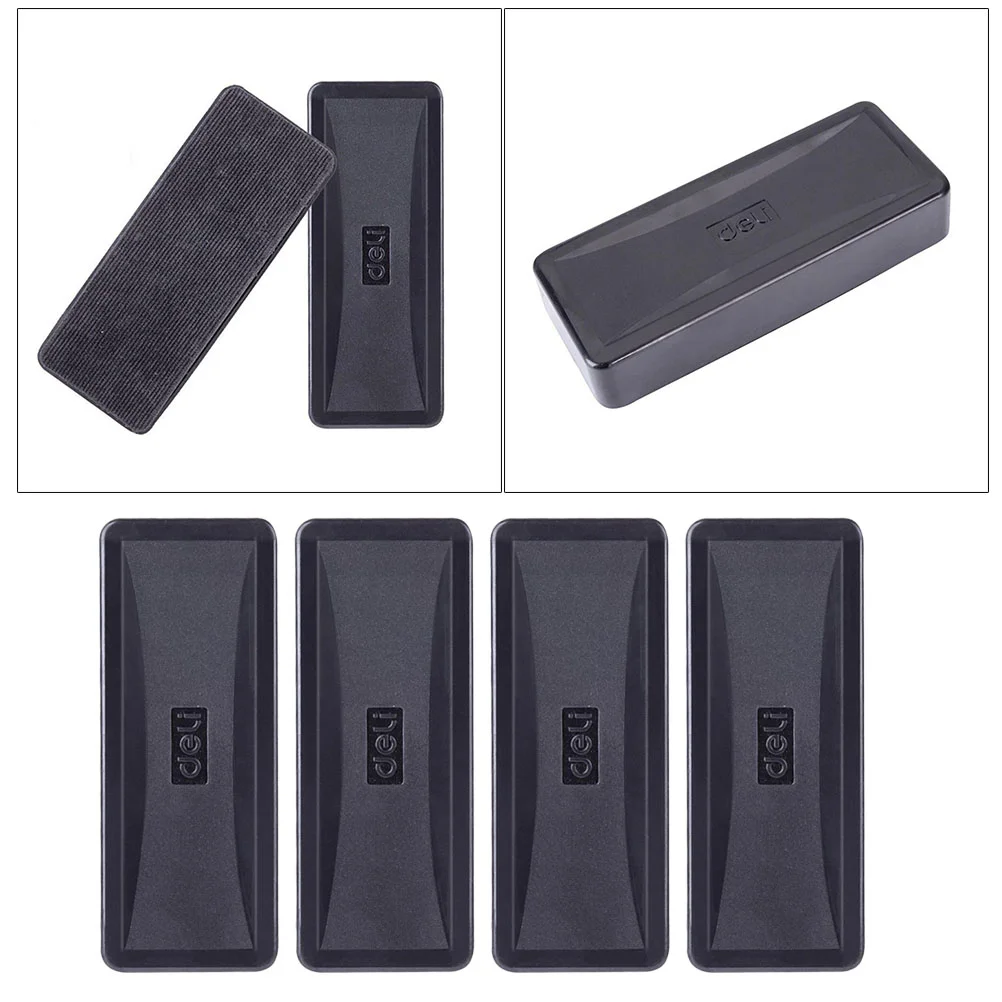 4pcs Magnetic Whiteboard Eraser for Whiteboard School Office Supplies (Black) whiteboard eraser magnetic