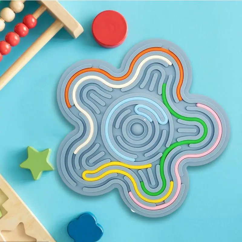 Children's puzzle silicone sensory activity board Stress relief toy Interactive Flower Board game Educational toy for kids gift