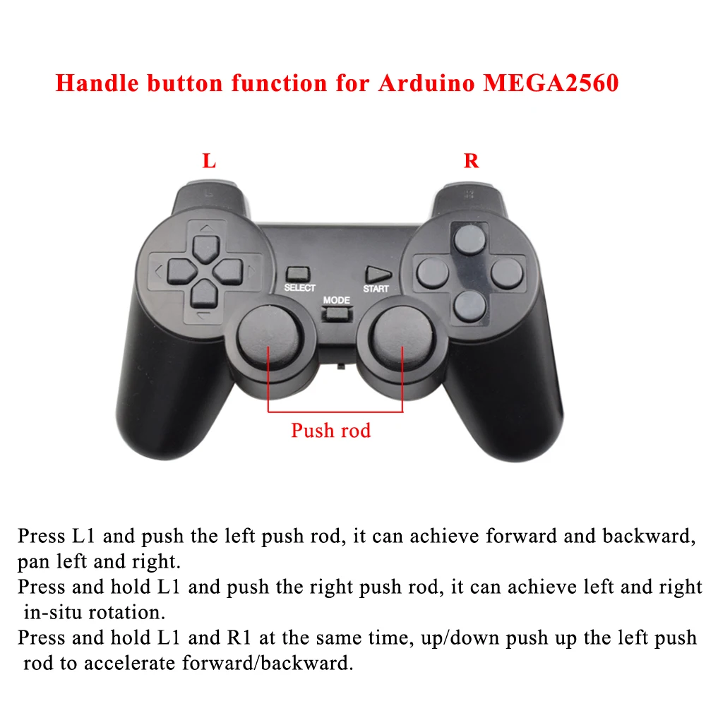 2,4g kabelloser Gamepad-Joystick für ps2-Controller mit Empfänger Dualshock-Gaming-Freude für Arduino-Roboter-DIY-Kit Programmier bares Kit – Detail 20