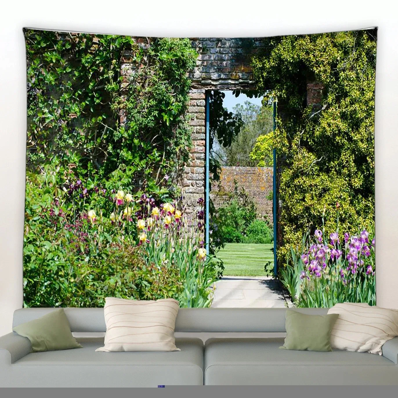 Spring Garden Flowers Wall Decor Tapestry Home Living Room Tapestry