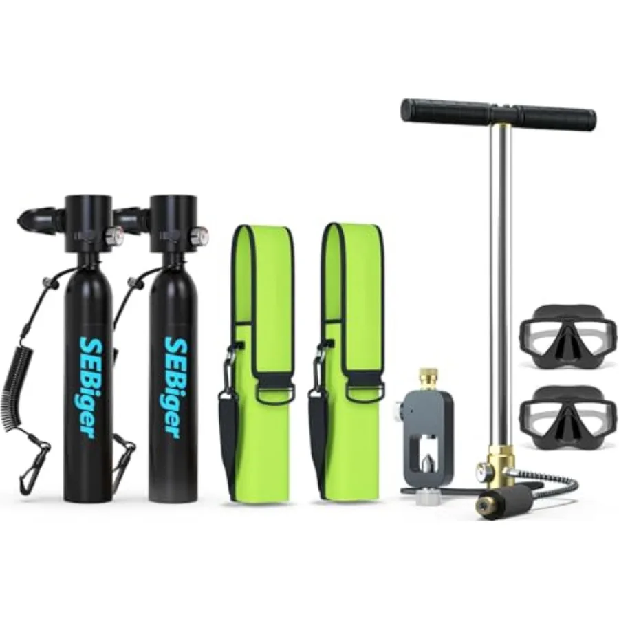 

Underwater Work/Recreation Diving Tank with DOT Certification Aluminum Alloy Matte Black Reusable 0.5L Pony Bottle for Extended