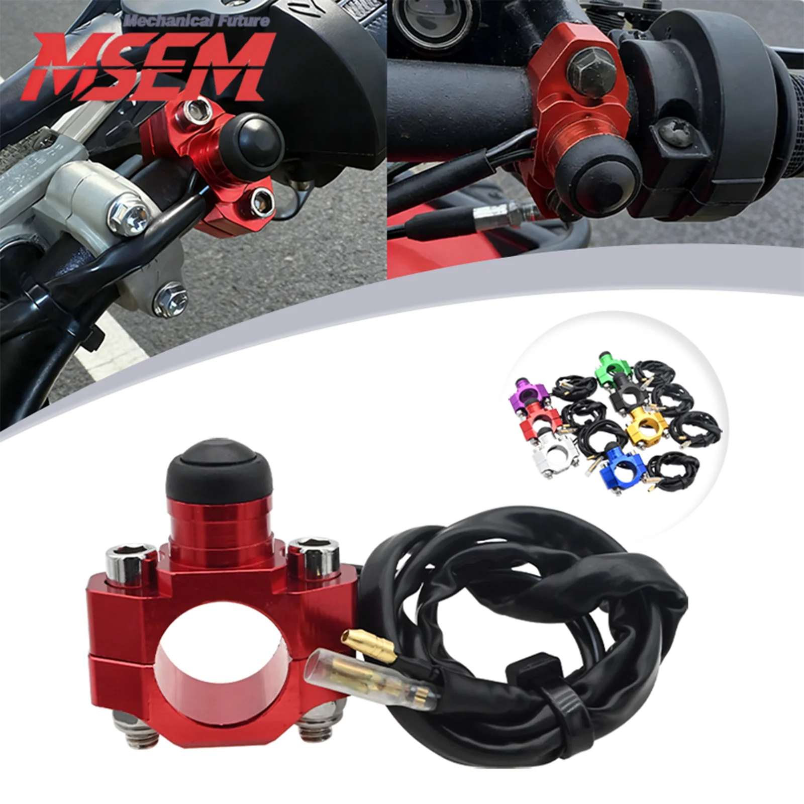 Motorcycle CNC Aluminum Start/stop ON/OFF Switch For KTM Husqvarna Yamaha Honda Suzuki ATV Scooter Dirt Bike Universal Accessory