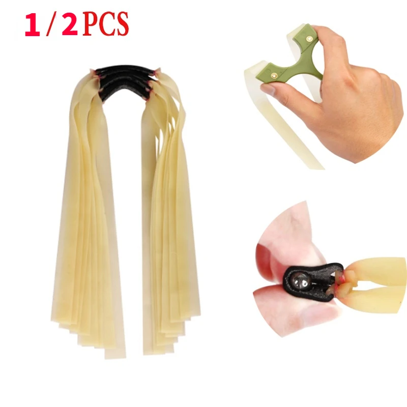 1/2 pcs Mini slingshot Rubber Band elastic flat rubber band 12.5cm Sling shot regardless of left and right hands Portable