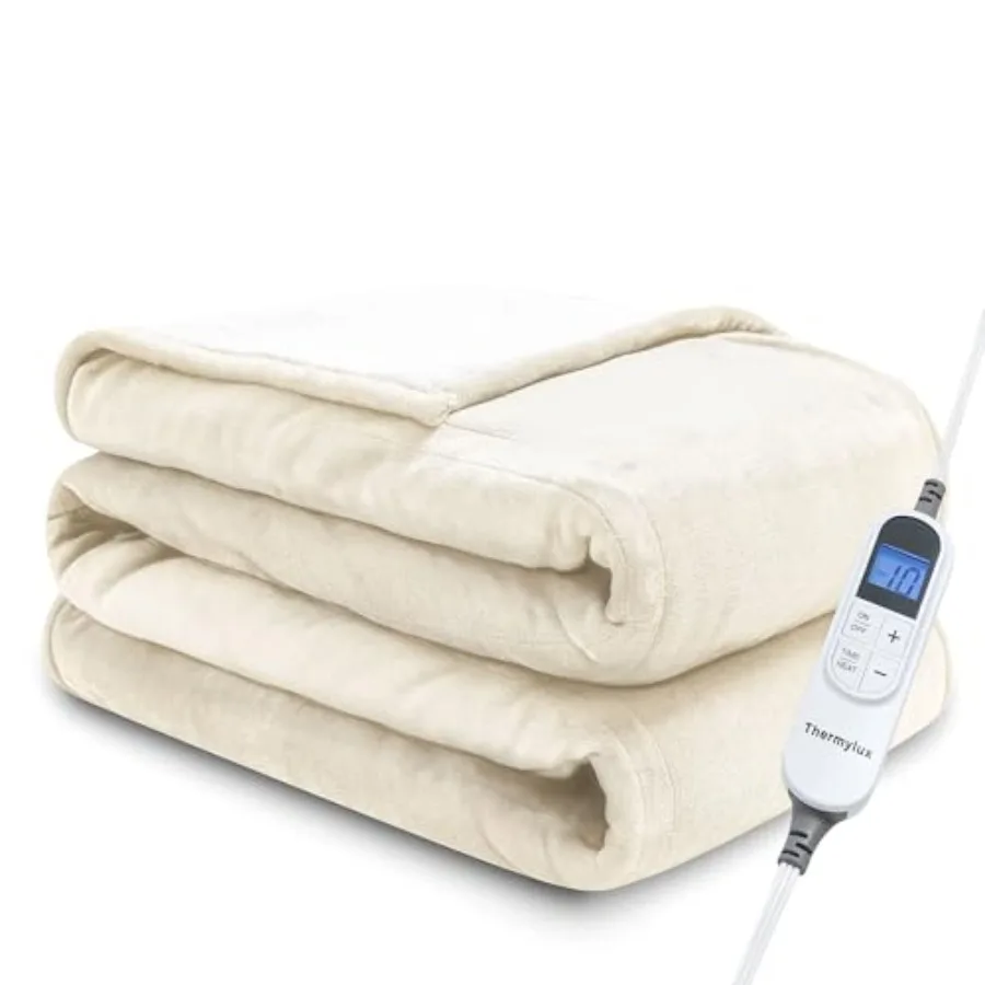 

Electric Blanket Twin 62"x84" Heated Electric Blankets 10 Heating Levels 12 Time Settings 8 Hours Auto Off Fast Heating and Ove
