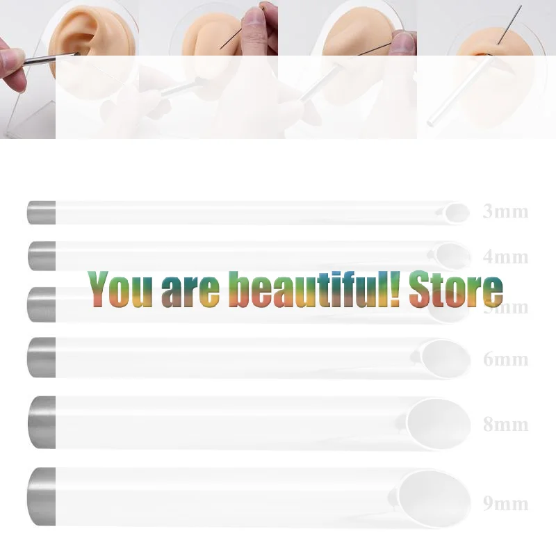 1Pcs Stainless Steel Piercing Tool Body Jewelry Tool Piercing Receiving Tube Accepts Needles Needle Receiving Tube