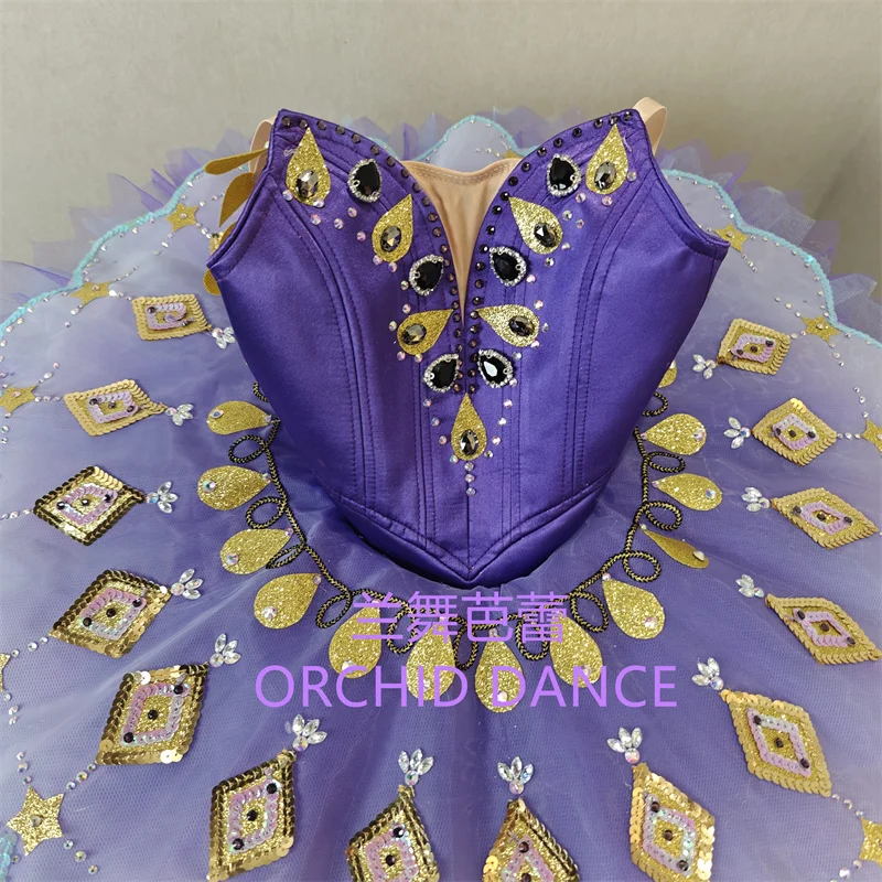 ชุดบัลเลต์สีม่วงไลแลคสำหรับเด็กผู้หญิง ผู้หญิง และผู้ใหญ่ รุ่น BT01699 ขนาดและสีสั่งทำได้