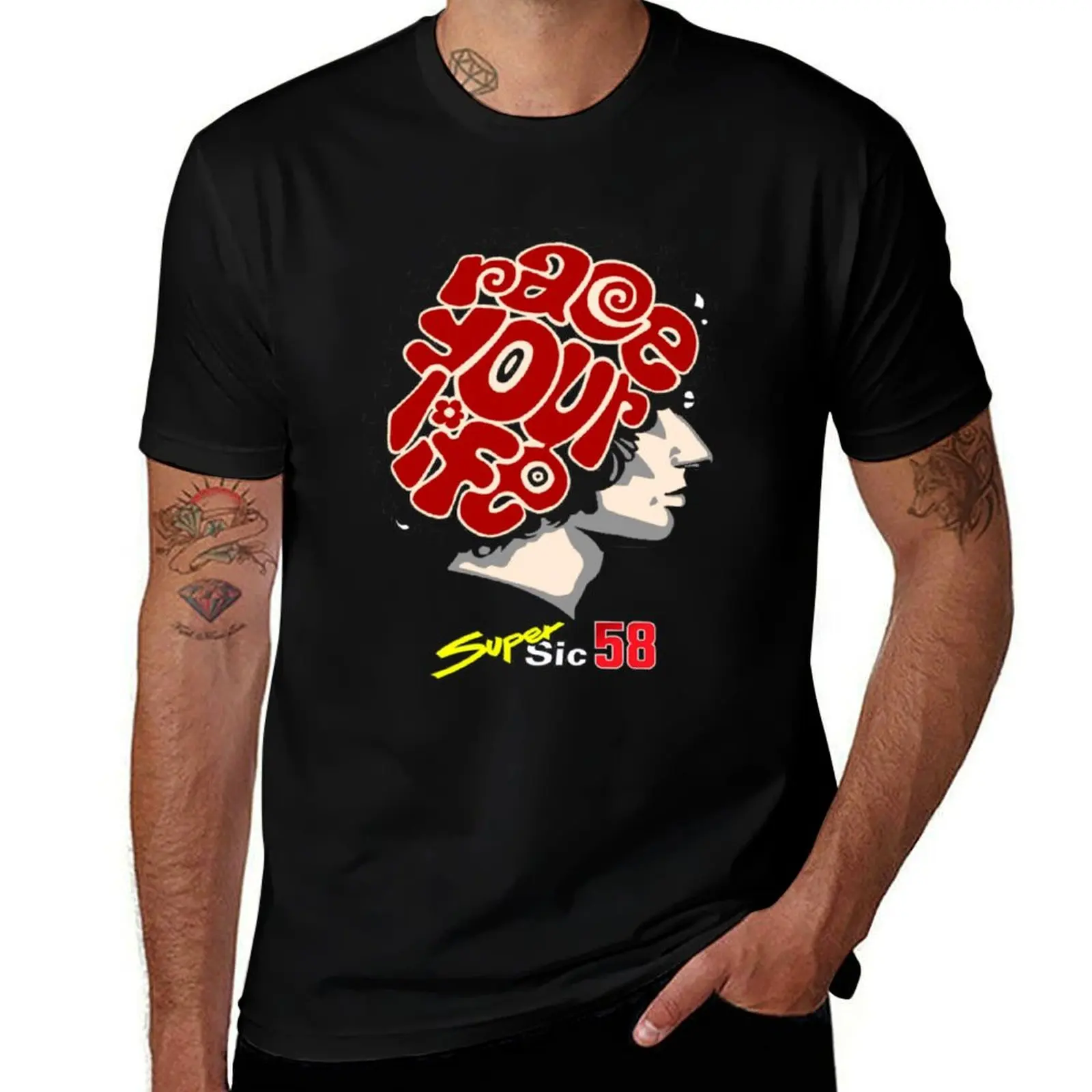 

marco simoncelli 42 T-Shirt oversizeds plus size clothes fashion shirts cotton t shirt men