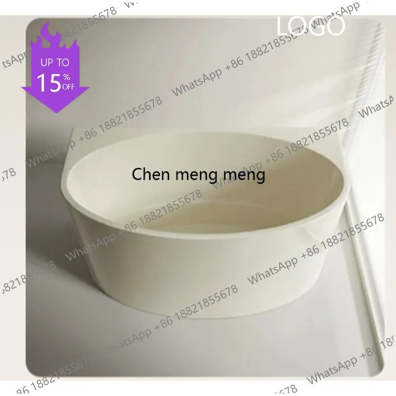 M183 Milk white deep soaking bathtub household sitting acrylic independent Japanese mini movable
