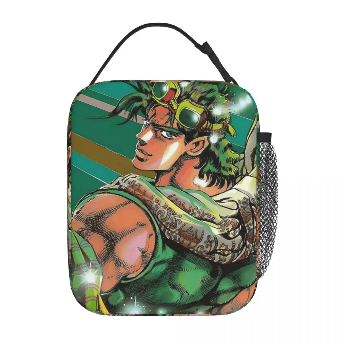 Jojo Bizarre Adventure Joseph Joestar Anime Insulated Lunch Bag for Women Kids Portable Food Boxes Thermal Lunch Box Tote
