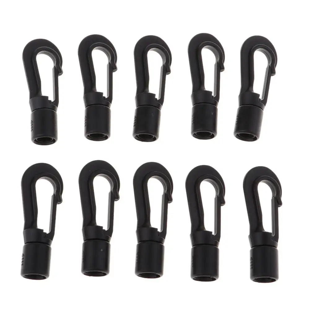 10pcs Plastic Rope Buckle Outdoor Elastic Ropes Hook Hook Replacement