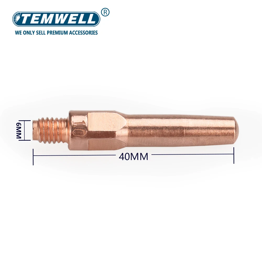 Imagem -05 - Bico para Mig Gun Tocha de Soldagem Par 10 Peças Lote Co2 Mig 08 mm 10 mm 12 mm 14 mm 16 mm x 40 mm 45 mm