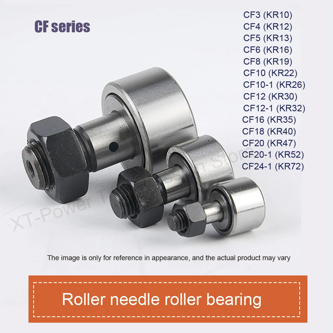 CF3 4 5 6 8 10 12 16~24-1 KR10 12 13 16 19 22 26~72 Cam Follower Bolt type Needle Roller Bearing Wheel And Pin Bearing Thread