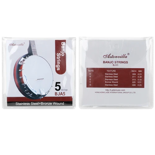 Imagen 2 del producto Astonvilla-cuerda de Banjo de 5 cuerdas, cuerda de bronce, guitarra a prueba de herrumbre, cuerdas de práctica profesional para principiantes, accesorios para Banjo