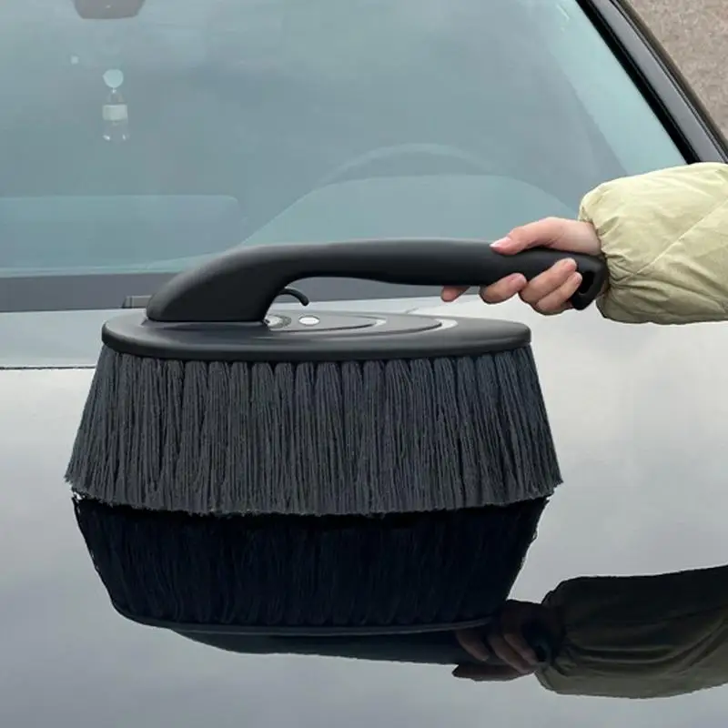 Handheld Car Duster Exterior Car Soft Brush for Dust Cleaning 360-Degree Rotatable Detailing Mop Automobile Maintenance Tool for