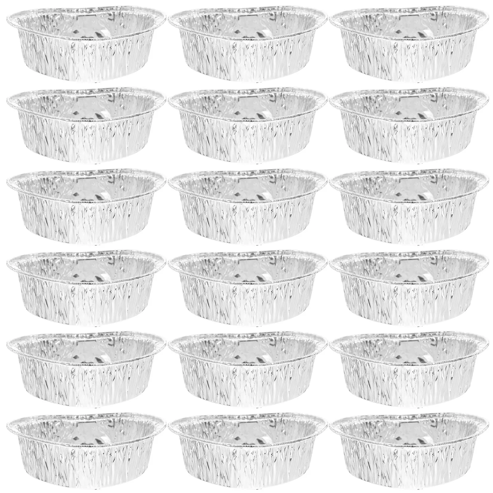 

50pcs Heart Shaped Tin Foil Boxes Disposable Baking Cups Aluminum Dessert Molds Egg Tart Trays Valentine Containers Creative