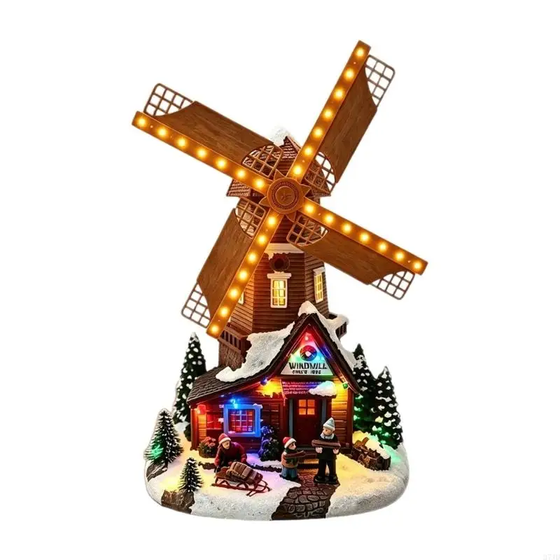 Christmas Music Box Ornament with Lighted Scene, Battery Not Included, Indoor Shelf Display, 12.6In High Lighted Christmas 37JD
