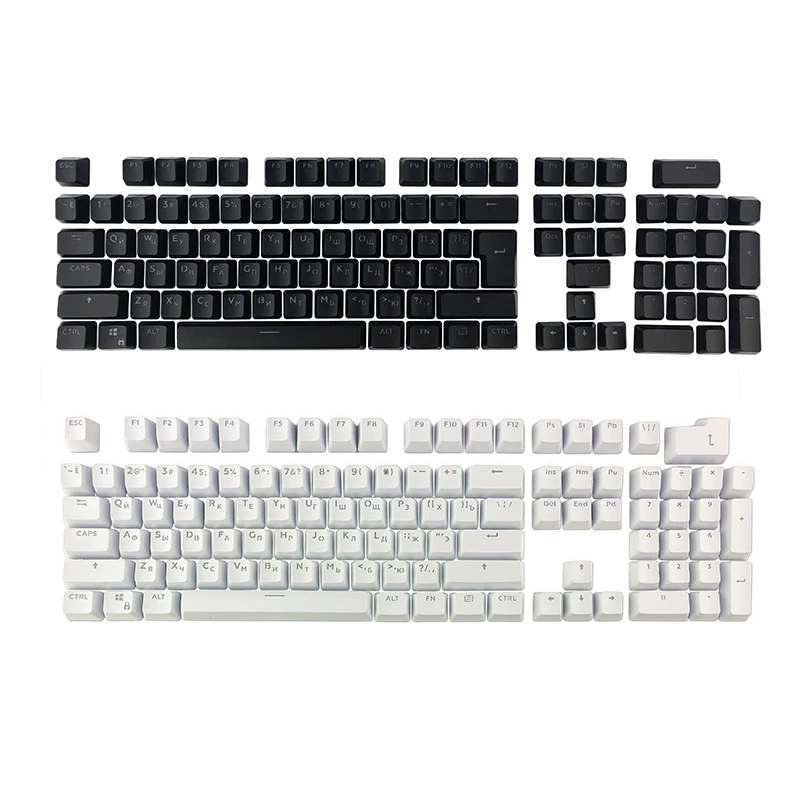 OEM Russian/French/Spanish/Korean/Abnt2 RGB Keycaps For Gaming Mechanical Keyboard Transparent ISO Layout Gamer Keyboard Keycaps