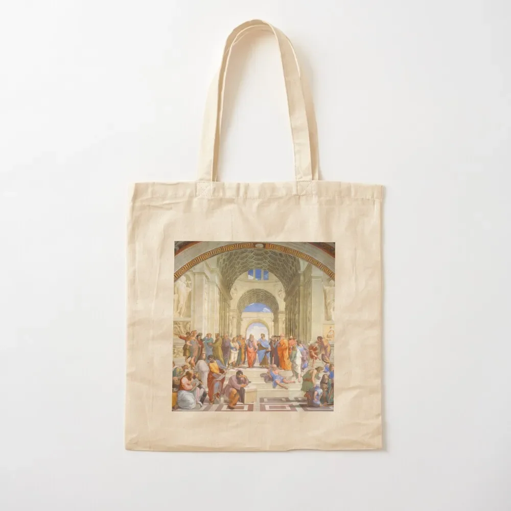 

School of Athens featuring Plato & Aristotle by Raphael, Italian fresco Tote Bag Shopper handbag Canvas stote bag Bag