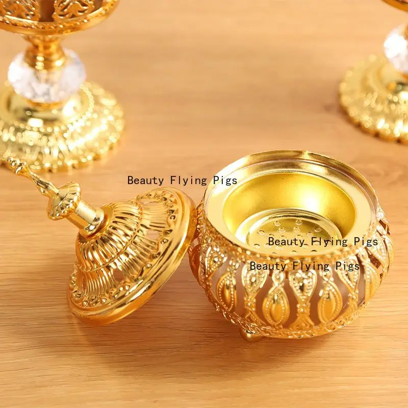 Middle Eastern Creative Iron Lace Incense Burner Craft Decoration Home Minimalist Sandalwood Incense Burner Mosquito Coil Holder