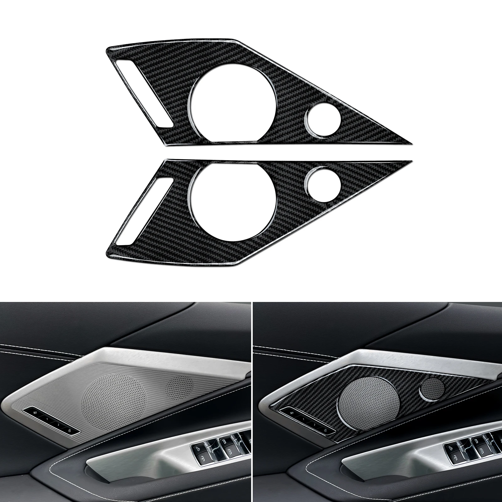 Car Center Console Navigation Display Panel. Soft Carbon Fiber Sticker. For Chevrolet Corvette C8 (2020-2027) Trim Accessories.