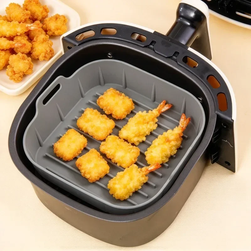 3 In 1 Silicone Liner Tray Specially For Air Fryer Food Grade Heat Resistant Non Stick Reusable Baking Accessory