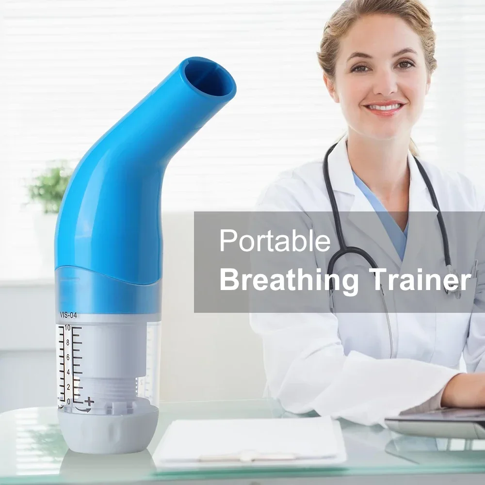 VIS-04 Handheld Breathing Trainer Exerciser Portable Lung Function Improvement Respiratory Spirometry Breath Measurement System