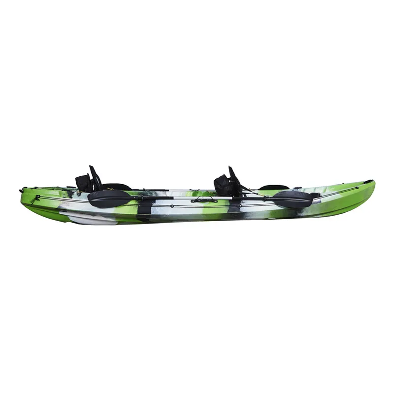 Nice Appearance and Practical Durable Two Adult and One Kid Paddle Kayak with Molded Foot Braces