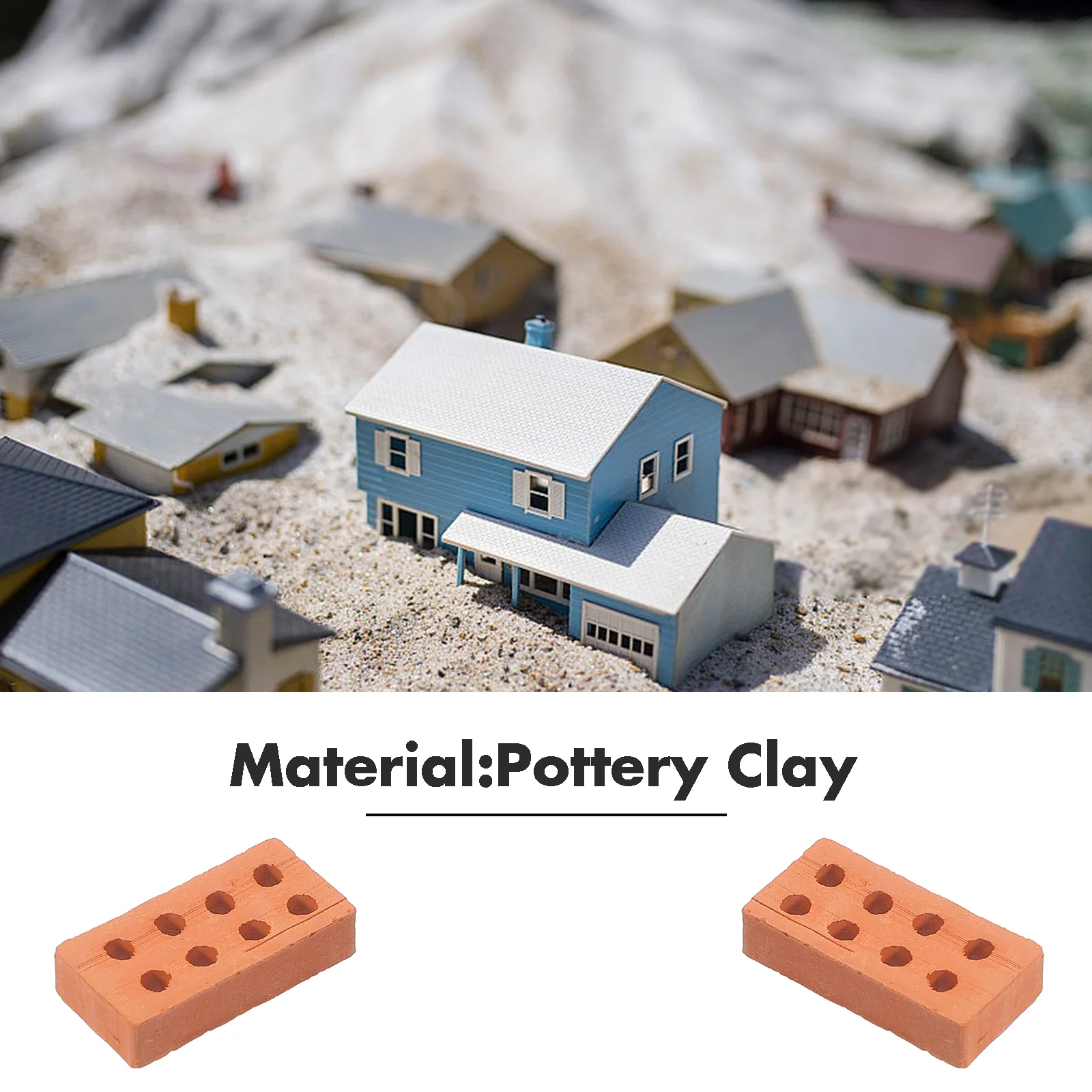 50 Pcs Model Mini Bricks Child DIY Sand Table Models Clay Fake Playing House Props