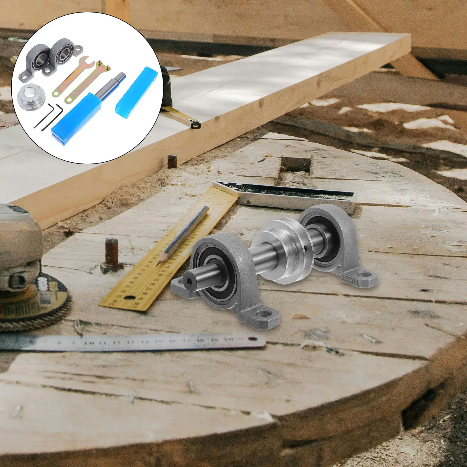 Professional Spindle Bearing Seat Spindle Assembly for DIY Woodworking Machines Bench Saw Lathe Drill Rotary Tools Cutting