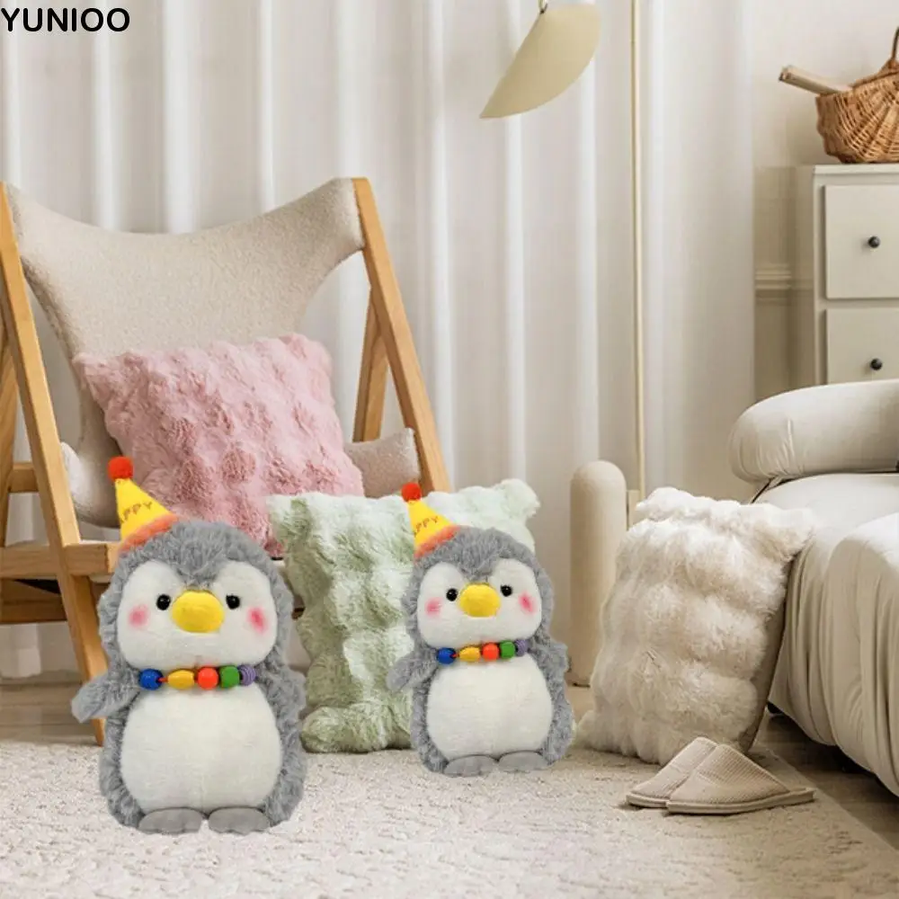 

Wear Hat Plush Hat Penguin Toy Soft Fluffy Birthday Penguin Plush Doll Simulation Dressed Birthday Hat Animal Kids Doll
