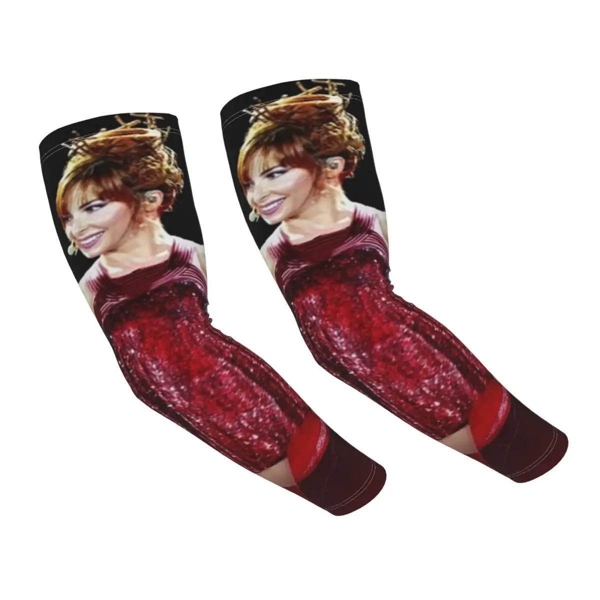 Mylene Farmer Sun UV Protection Cooling Arm Sleeves Women Men French Singer Sports Running Tattoo Cover Up