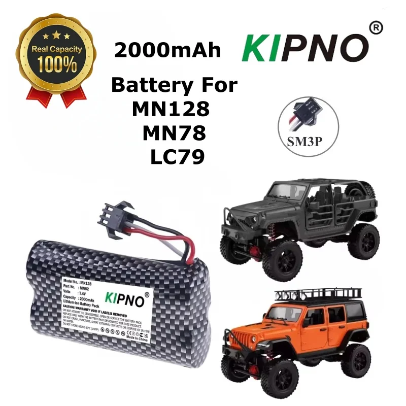 7.4V 2000mah Battery Charger MN82 Remote Control Car Battery MN128 MN78 LC79 for Watch Gesture Sensing Twisted RC Stunt Car SM3p