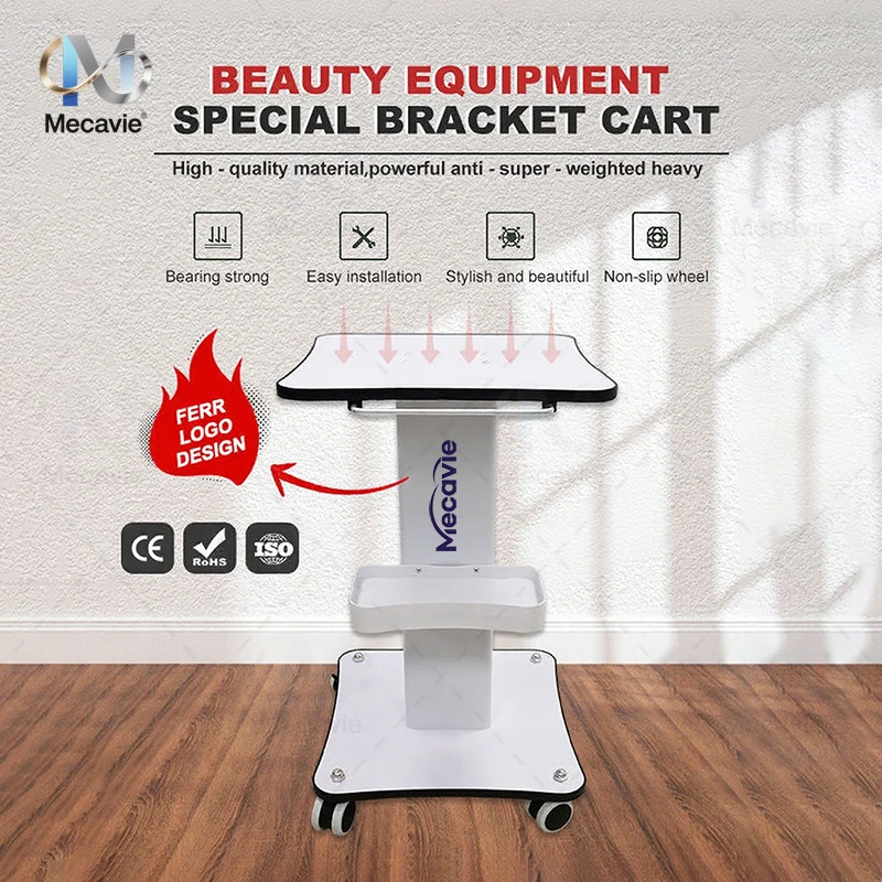 Salon Beauty Trolley Stand with Smooth-Rolling Wheels – Multi-Use Beauty Rolling Cart for Beauty Instruments for Perfect
