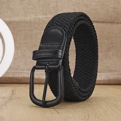 Cinturón elástico para hombre y mujer, faja de alta calidad a la moda, color marrón, DT115