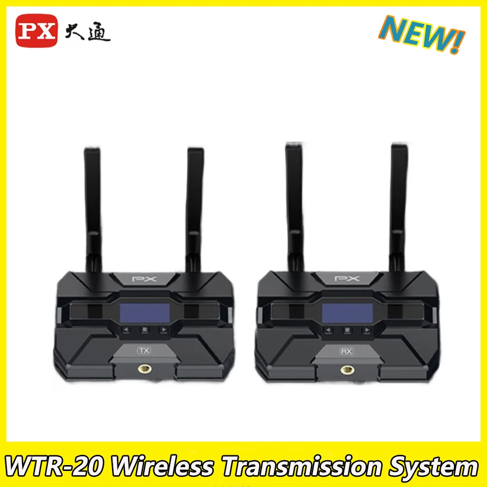 Transmissor e receptor de imagem PX WTR-20 OLED, sistema de transmissão de vídeo sem fio, baixa latência, 4K30, 1080p, 0.06s, 200m