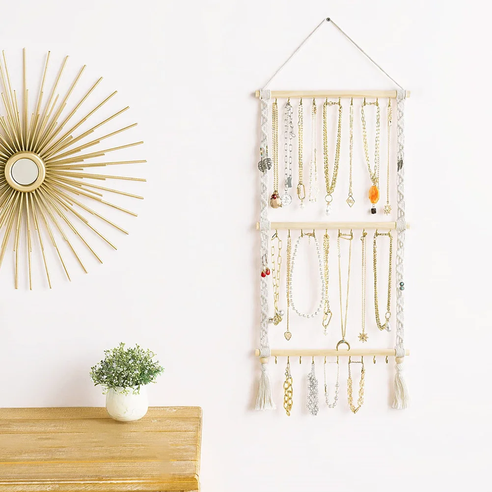 

Hair Bow Holder Organizer Hanging Hair Accessories Storage Rack Rope Headband Display Jewelry Holder Organizer