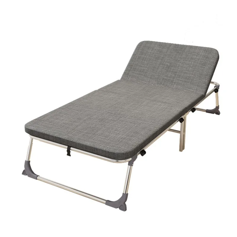Lunch break folding single bed household nap bed escort bed wooden board simple
