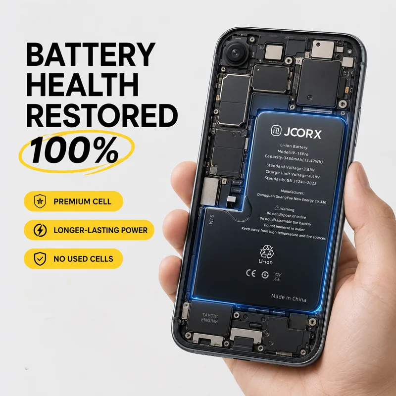 JCORX Replacement Battery for iPhone 11 Pro Max X XS XR 6S 7 8 Plus SE 2 3 High Capacity Lithium Ion Batteries Free Tools