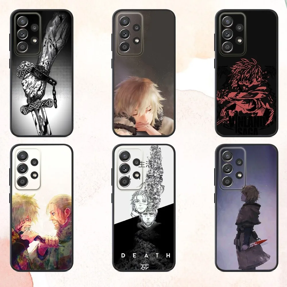 

V-Vinland S-Sagas Manga Phone Case For Samsung S25,S24,S21,S22,S23,S30,Ultra,S20,Plus,Fe,Lite,Note,10,9,5G Black Cover