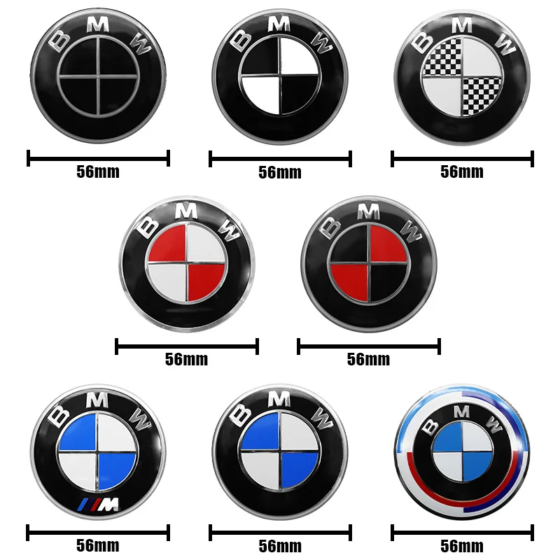 4PCS 56mm Wheel Center Hub Cap Badge wheel Sticker decoration For BMW M M3 M5 M6 X3 E46 E90 E39 F10 F20 F30 G20 E60 E36