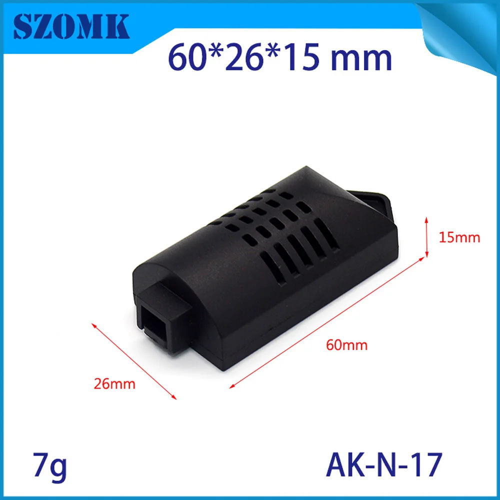 2Pieces Plastic temperature sensor junction box humidity abs housing case enclosure 61x26x17mm outdoor project case pcb szomk