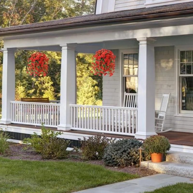 

2pcs Decorative Artificial Morning Glory Hanging Flowers Set 15UB