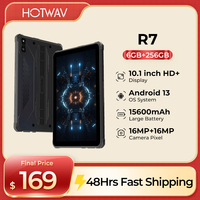 Global HOTWAV R7 Tablet Rugged Android 13 10.1'' HD+ 15600mAh ipad 12GB(6+6) 256GB 16MP+16MP TG Reverse Charge 20W Original