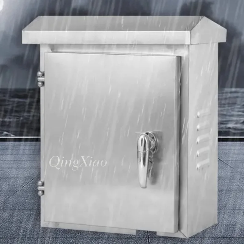 Stainless Steel  201 Outdoor Waterproof Distribution Box Three Phase Control Cabinet For Monitoring Equipment Protection