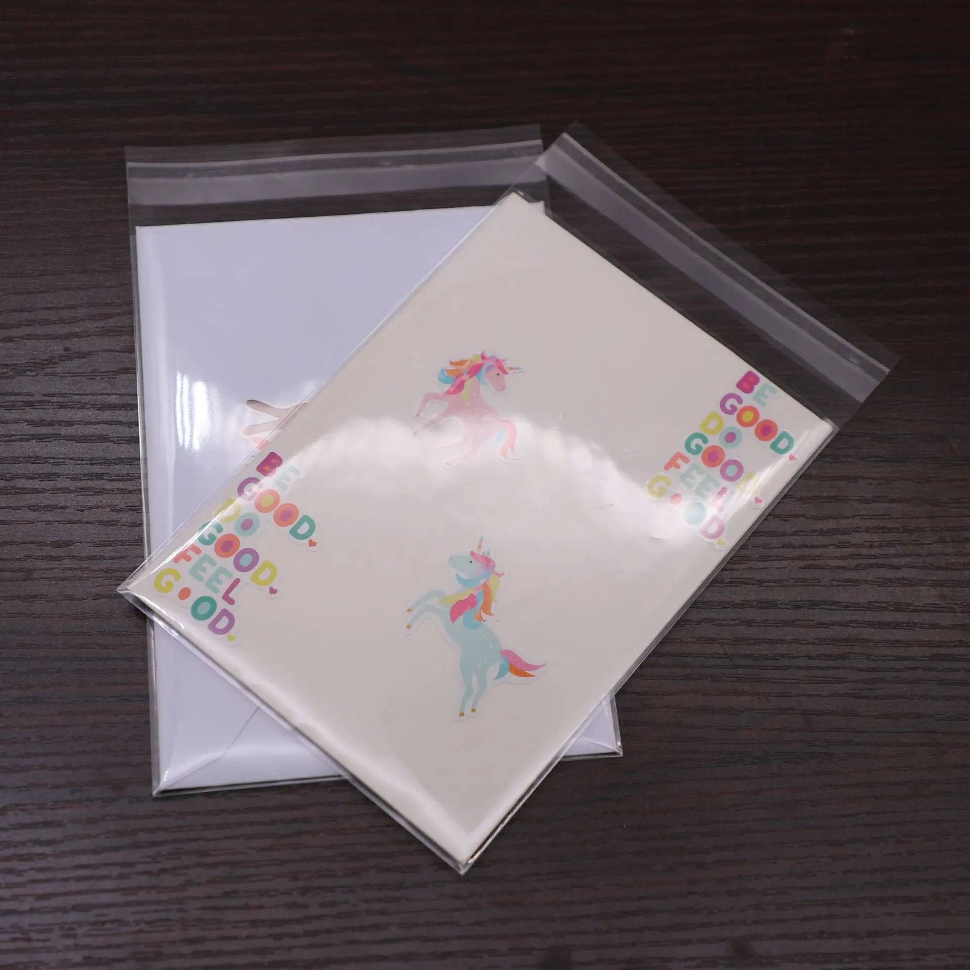 100pcs Transparent Envelope OPP Self-adhesive Bag Square Card Postcard Collection Bag Sealing Plastic Film