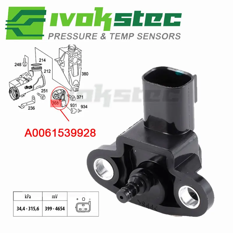

FOR MERCEDES SPRINTER CDI JEEP SMART A0061539928 AS356 BOOST PRESSURE MAP SENSOR