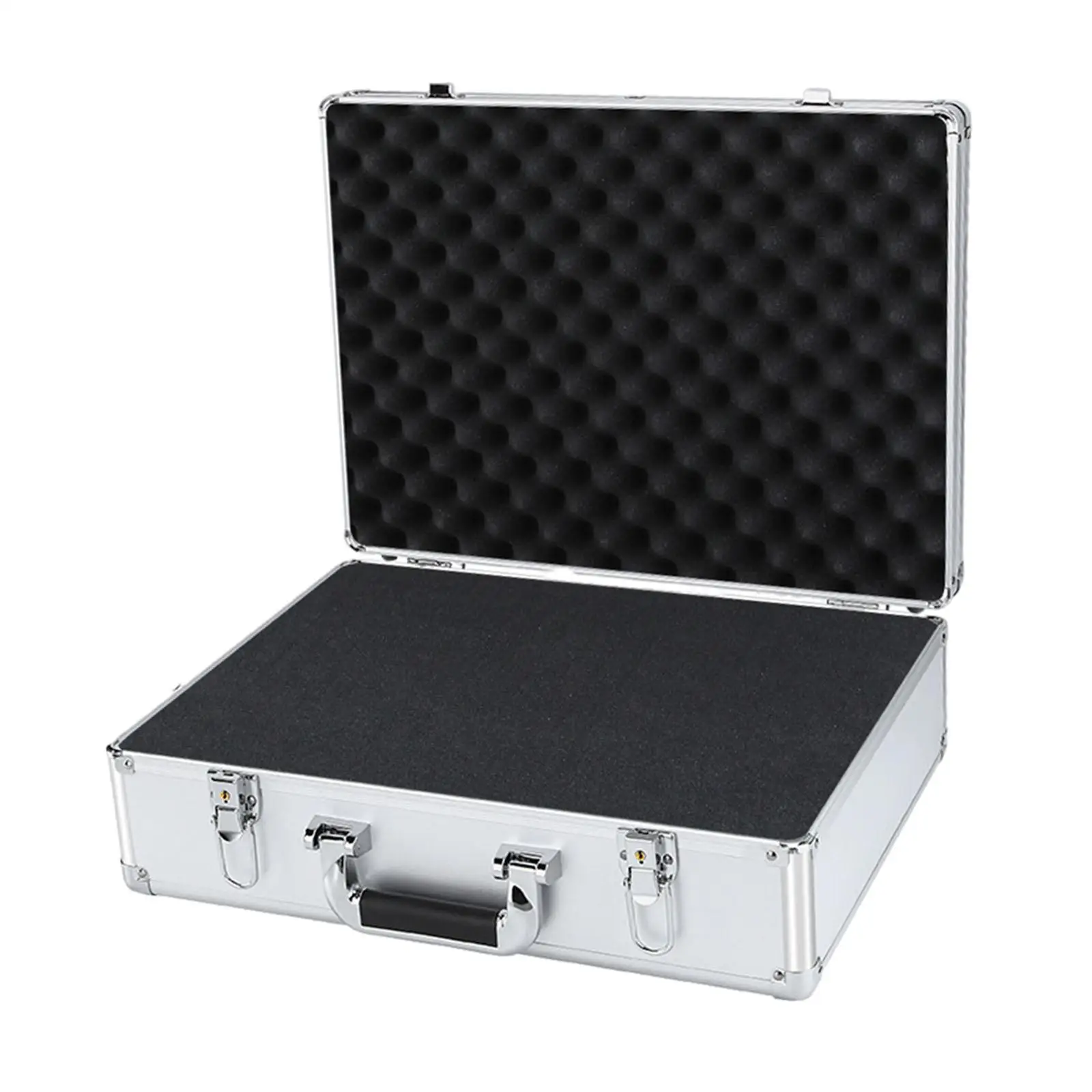 Estojo duro com espuma, Microfone à prova de choque, Alumínio