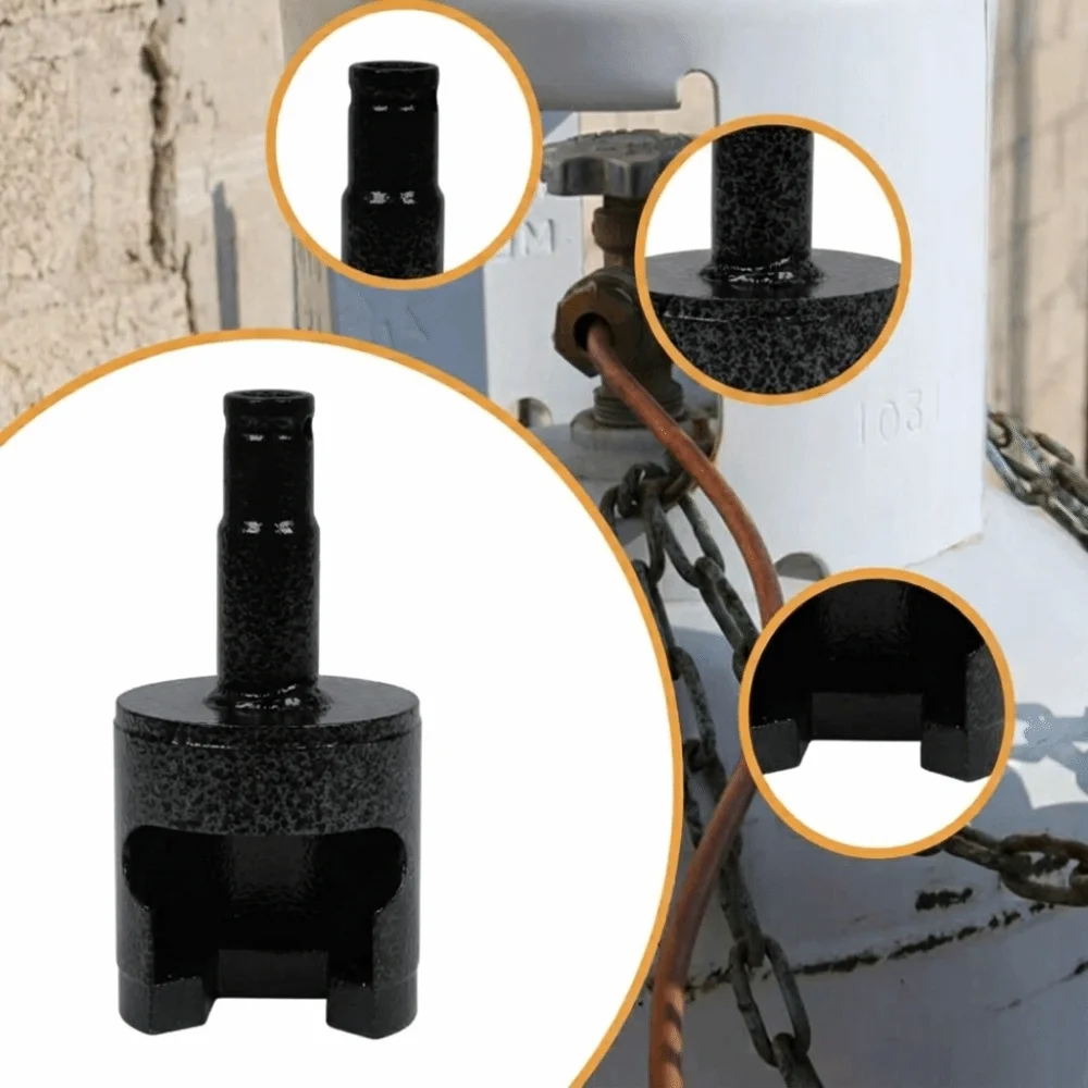 Steel Material Gas Valve Wrench Anti-Wear Anti-Rust Can Opener Labor-Saving Leverage Compact Portable Gas Tank Removal Tool