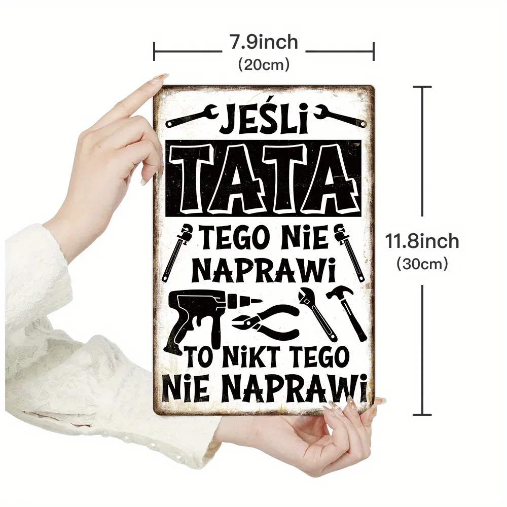 Putuo Decoration 1-Piece Polished Vintage Metal Sign, 