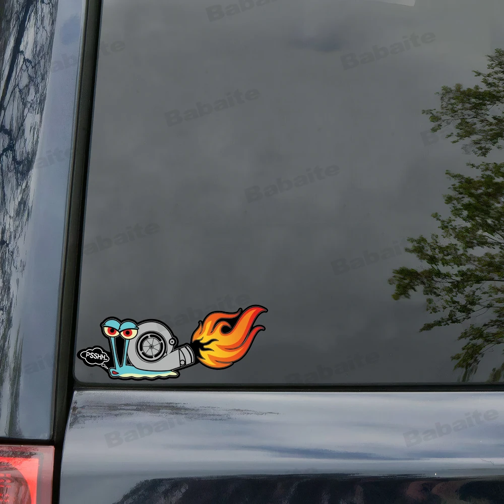 Funny PSSHH Snail Turbo Stickers Vinyl Motorcross CarDecal Reflec Racing Stickers Decorate for Car Sticker